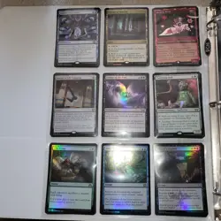 9 Pages of FOILS Cards Collection in Binder with an extra 1000 Bulk MTG Lot - Image 2