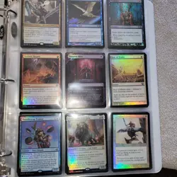 9 Pages of FOILS Cards Collection in Binder with an extra 1000 Bulk MTG Lot - Image 3