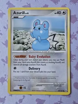 Azurill 69/130 Diamond and Pearl Regular Pokemon Card LP - Image 1