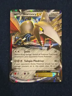 Three Card Lot, V, And EX, Skarmory, Morpeko, And Greedent, Pokemon TCG - Image 2
