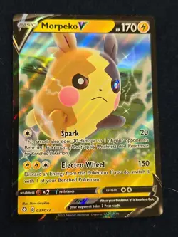 Three Card Lot, V, And EX, Skarmory, Morpeko, And Greedent, Pokemon TCG - Image 4