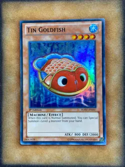 Yugioh Tin Goldfish HA02-EN037 Super Rare 1st Ed NM - Image 1