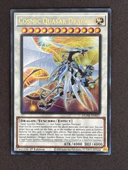 Cosmic Quasar Dragon DUNE-EN037 Duelist Nexus 1st Edition Ultra Rare LP - Image 1