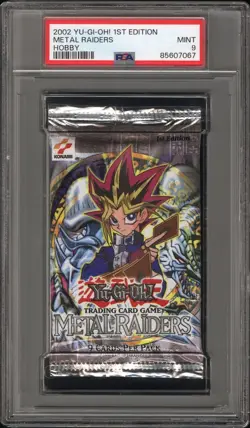 YUGIOH 2002 PSA 9 METAL RAIDERS 1st Edition MRD Sealed Booster Pack Mint English - Image 1