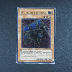 Wutender Rhynos Yu Gi Oh! Karte CDIP-DE031 Ultimate Rare Cyberdark Impact /W87 - Image 2