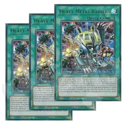 Yugioh Heavy Metal Raiders x 3 - 1st Edition Ultra Rare Green NM - Free Holo - Image 1