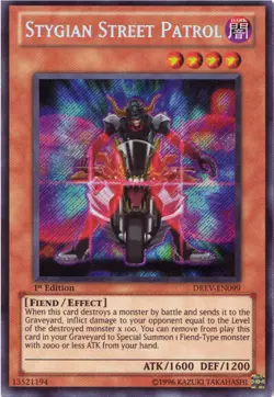 Stygian Street Patrol - DREV-EN099 - Secret Rare - 1st Edition NM YuGiOh! Dueli - Image 1