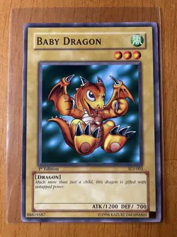 YuGiOh! TCG Lot of 3: Time Wizard, Baby Dragon, Thousand Dragon 1st Edition - NM - Image 4