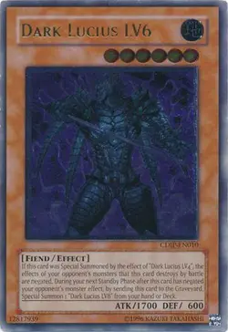 Yu-Gi-Oh Card - CDIP-EN010 - DARK LUCIUS LV6 (ultimate rare holo) - NM/M - Image 1