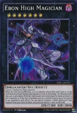 Yugioh - Ebon High Magician - 1st Edition Super Rare NM - Free Holographic Card - Image 1