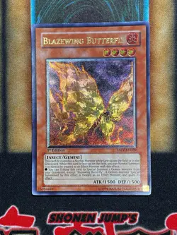 Yugioh Blazewing Butterfly TAEV-EN089 Ultimate Rare 1st Ed LP - Image 1