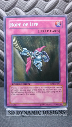 | Yugioh Rope of Life SD2-ENDE1 Secret Rare Deluxe Edition NM- /VLP 🔥 | - Image 1
