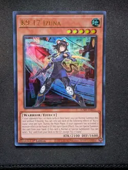 K9-17 Izuna JUSH-EN031 Justice Hunters 1st Edition Yu-Gi-Oh - Image 1