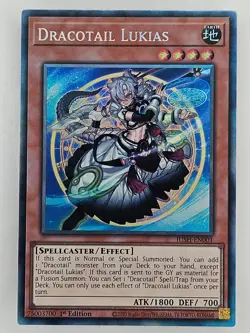 Yu Gi Oh - JUSH-EN001 Dracotail Lukias - Collector's Rare - Image 1