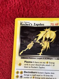 Rocket's Zapdos 15/132 Gym Challenge Holo Wotc Pokemon Card Played - Image 2