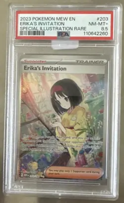 Pokemon Erika's Invitation Special Illustration Card 203/165 PSA: 8.5 - Image 1