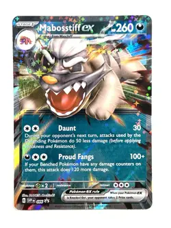 Mabosstiff ex SVP 086 Black Star Promo Scarlet & Violet Pokemon TCG Card - Image 1