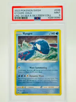 Pokemon TCG Kyogre 036/159 Sea & Sky Cosmos Holo Promo Card - PSA 9 MINT - Image 1