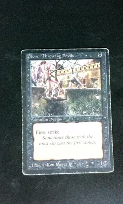 Stone - Throwing Devils MTG The Dark Damaged E - Image 1