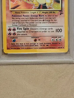 2000 Pokemon Game CHARIZARD HOLO -EX- Base set II #4 PSA 5- 4/130 - Image 3