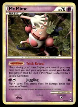 2011 Pokemon HeartGold & SoulSilver - Call of Legends Mr. Mime #29 Light Play - Image 1