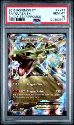 2015 POKEMON XY BLACK STAR PROMOS #XY73 RAYQUAZA EX PSA 10 - Image 1