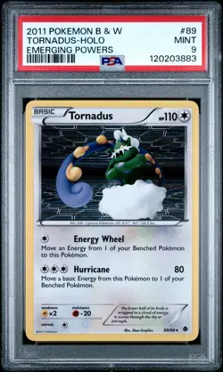 2011 POKEMON B&W EMERGING POWERS #89 TORNADUS-HOLO PSA 9 - Image 1