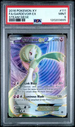 2016 POKEMON XY STEAM SIEGE #111 FULL ART/GARDEVOIR EX PSA 9 - Image 1