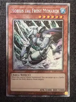 Yugioh Mobius the Frost Monarch RA03-EN142 Platinum Secret Rare 1st Edition NM - Image 1
