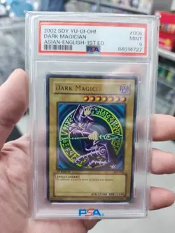 PSA 9 Mint Dark Magician SDY-006 1st Edition Asian English 2002 YuGiOh - Image 1