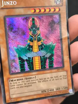 Yugioh Jinzo PSV-000 Secret Rare REVERSE FOILLING HP - Image 3