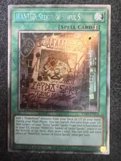Yugioh WANTED: Seeker of Sinful Spoils RA03-EN074 Secret Rare 1st Edition NM - Image 1