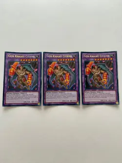 YUGIOH GEM-KNIGHT CITRINE HA06-EN019 1ST SECRET X3 - Image 1