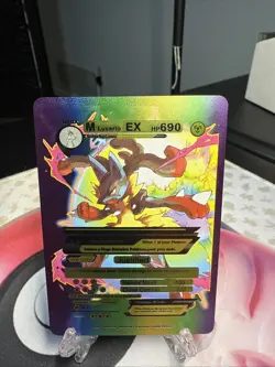 M Lucario Ex Hp690 Rainbow Foil Fan Art Display Card Justified 💥💥💥💥￼ - Image 1