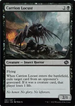 087/287 CARRION LOCUST COMMON THE BROTHER'S WAR MTG CARD - Image 1