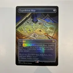 MTG English Magic Card NM FOIL EXPEDITION MAP from Double Masters BORDERLESS - Image 1