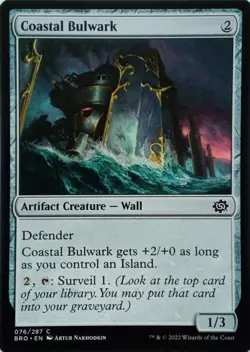 076/287 COASTAL BULWARK COMMON THE BROTHER'S WAR MTG CARD - Image 1