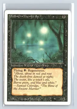 REVISED - Will-o'-the-Wisp - MP-HP MTG Magic the Gathering Card in Holder - Image 5