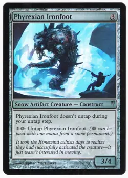 Phyrexian Ironfoot 2006 Coldsnap FOIL Colorless Snow Artifact Creature MTG NM A1 - Image 1