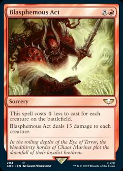 Light Play, English MTG Blasphemous Act Warhammer 40,000 Singles Magic the Gathe - Image 1