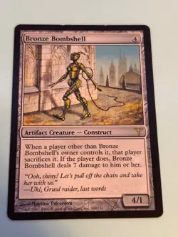 1x Bronze Bombshell Dissension Regular - Rare - Artifact Creature MTG - Image 1