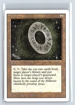 REVISED - Millstone - MP-HP MTG Magic the Gathering Card in Magnetic Holder - Image 3