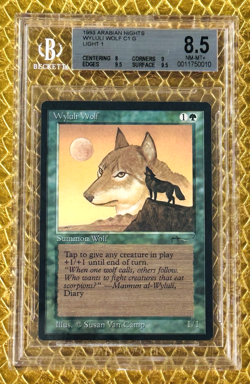 1993 MTG Arabian Nights Wyluli Wolf C1 G Light 1 - Graded BGS 8.5 NM/MINT+ - Image 1