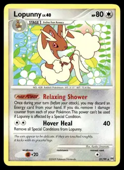 2009 Pokemon Platinum - Arceus Lopunny #21 Light Play - Image 1
