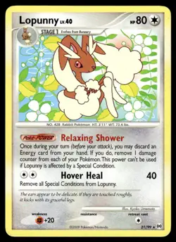 2009 Pokemon Platinum - Arceus Lopunny #21 Light Play - Image 1