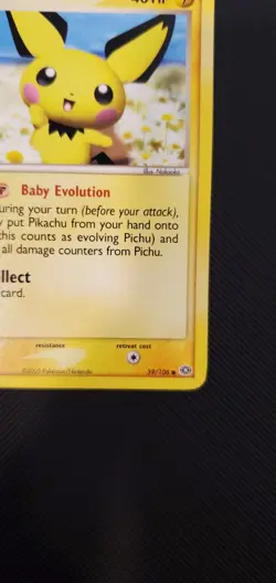 Pichu 59/106 2005 EX Emerald Pokemon Card Nintendo Non Holo Common - Lp - Image 4