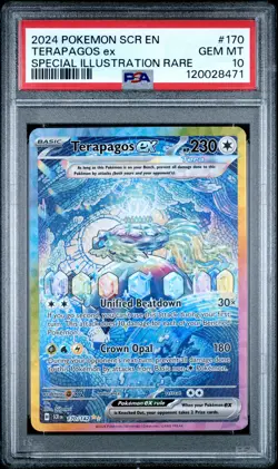 2024 POKEMON SCR EN-STELLAR CROWN SPECIAL ILLUSTRATION RARE TERAPAGOS EX PSA 10 - Image 1