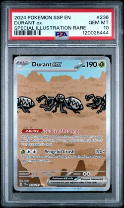 2024 POKEMON SSP EN-SURGING SPARKS SPECIAL ILLUSTRATION RARE DURANT EX PSA 10 - Image 1