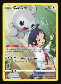 Pokemon Castform TG11 Lost Origin Trainer Gallery Ultra Rare Holo LP - Image 1