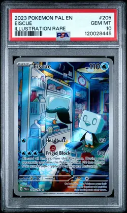 2023 POKEMON PAL EN-PALDEA EVOLVED ILLUSTRATION RARE #205 EISCUE PSA 10 - Image 1